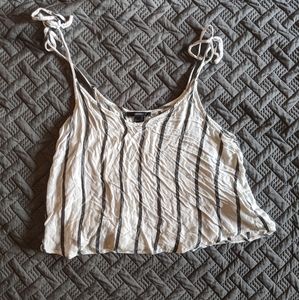 Forever 21 Striped White Tank
